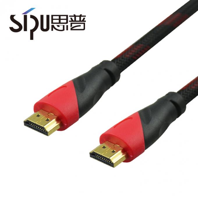 Durable 1mtrs-10mtrs Nylon Braided HDMI Cable 4k Tensile Resistance 1