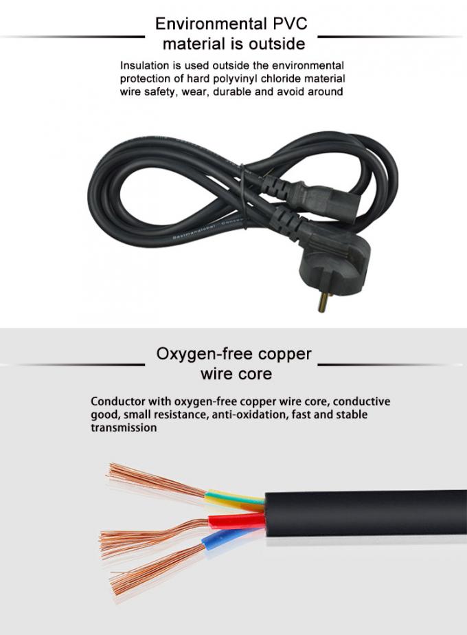 Standard European Iec C13 End AC Power Extension Cable For Rice Cooker Electric Pot 2