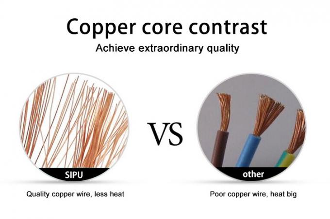 Copper PC Laptop Power Cord 3 Wire 3 Pole European Power Cord 220v 110v 9