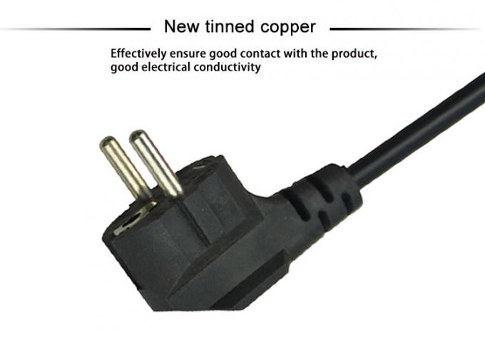 Copper PC Laptop Power Cord 3 Wire 3 Pole European Power Cord 220v 110v 12