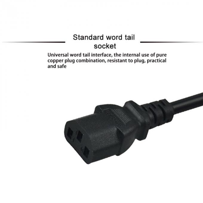 ISO9001 Brazil Electrical Power Cord 220v Computer Power Cable 1meter 3