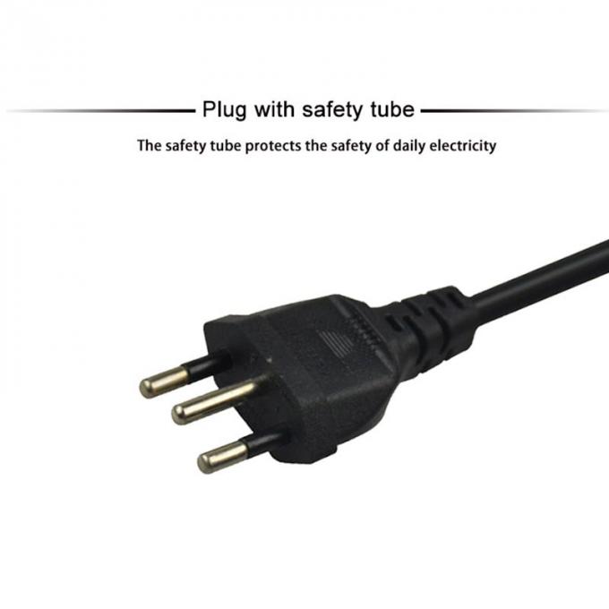 ISO9001 Brazil Electrical Power Cord 220v Computer Power Cable 1meter 4