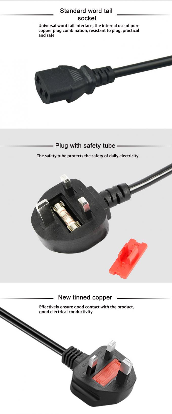 CCC UK Power Extension Cord 3 Pin Plug Male To Female Uk Ac Power Cable 5