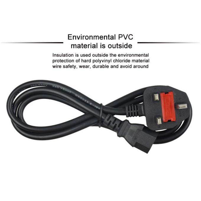 SGS 3 Prong AC Power Cord 220v UK Laptop Power Cord With Fuse 1