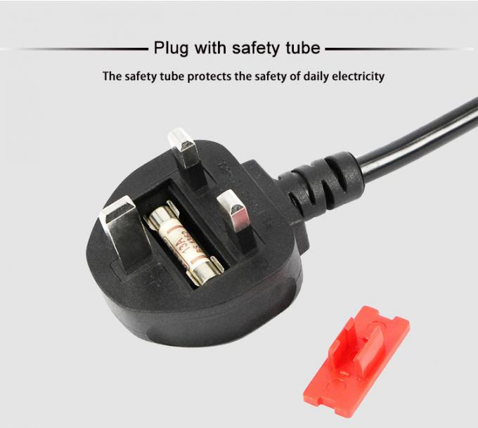 OEM ODM 1.5meters UK Power Cord Apply To Kettle Port And Laptop 5