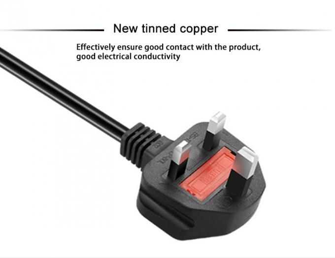OEM ODM 1.5meters UK Power Cord Apply To Kettle Port And Laptop 6