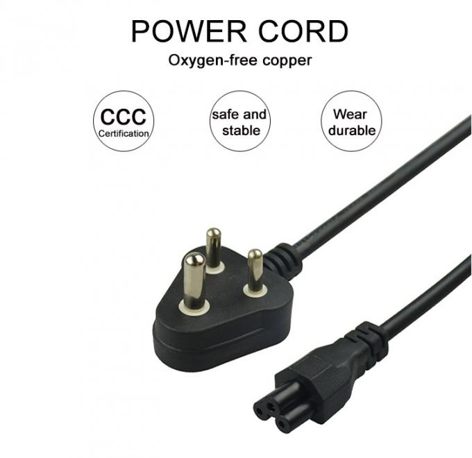 1.5mm C19 India 3 Prong Computer Power Cord South Africa Power Cable 0