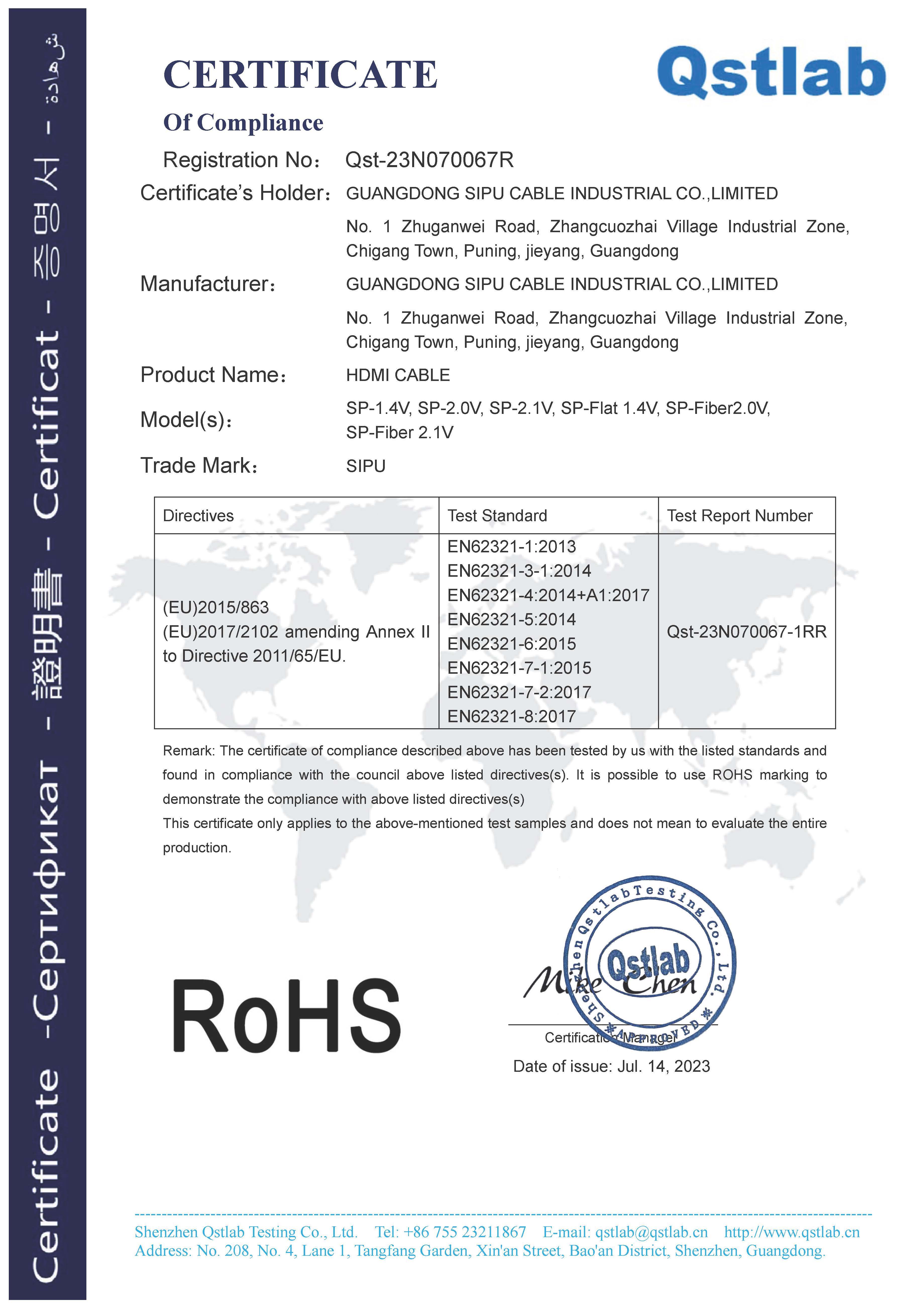 HDMI ROHS