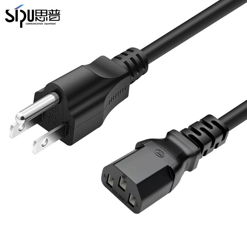 BC Power Cord 1.5M1.8M 3*0.75MM Computer Monitor TV Replacement USA Power Cord