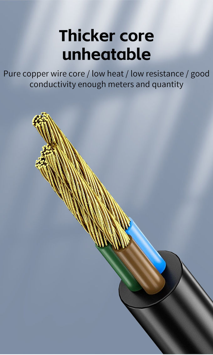 1.5m British Standard Power Cord 0.75 Square Two Core Flat Wire Black Hong Kong Three Plug 4