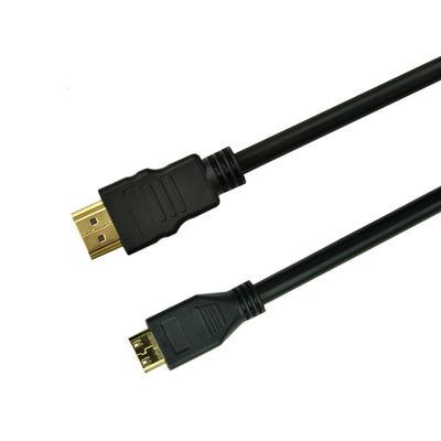1080P 3D Mini HDMI To HDMI Cable Non Shielded 7.0mm Camera Hdmi Cable