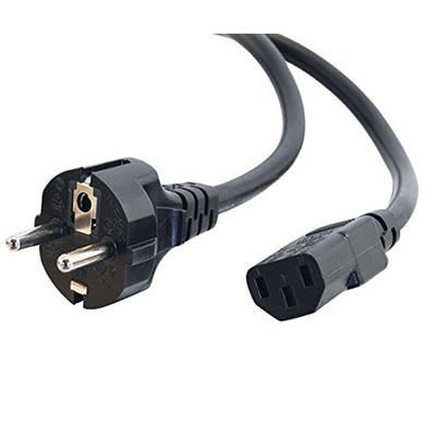 Durable 2pin Plug Black EU Power Cord 1m 1.5m For Laptop Computer Monitor