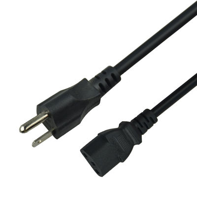 1m 1.5m C13 USA Power Cord 3 Pin US AC Power Cord For Home Appliance