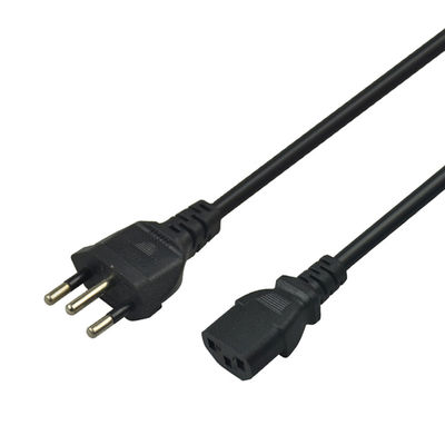 6.8mm Pure Copper Core Electrical Power Cord 3pin Brazil Power Cable 1.5m