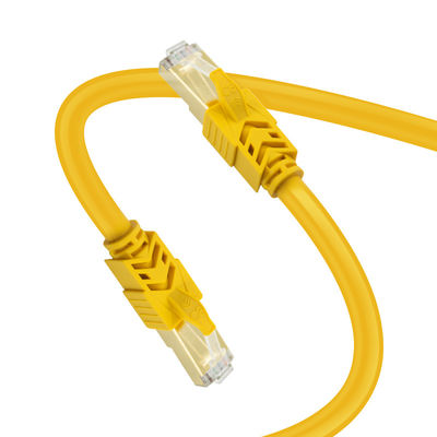 Yellow Ethernet Cat 8 Patch Cord 1m - 15mtrs Round Shape For Instrumentation