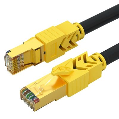 Copper Conductor  Insulated CAT8 Patch Cord Network Patch Cable