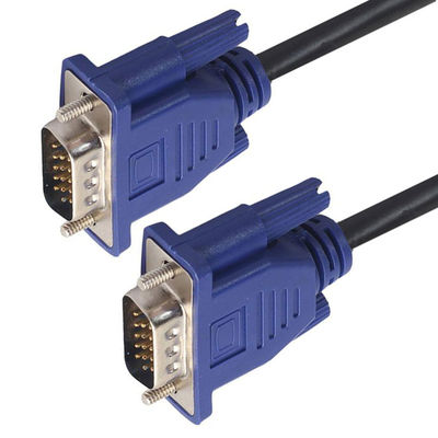 PC Computer Monitor VGA To VGA Cable 1.5m With Steel Conductor And Gold Plated